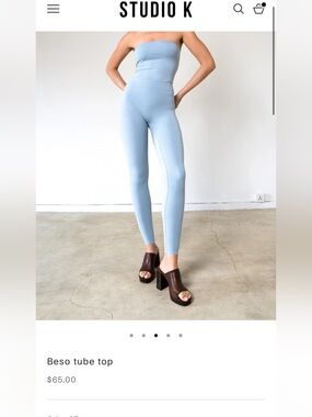 Studio k beso tube top S mist blue Okeo Tex Lenzing ecovera Pilates yoga